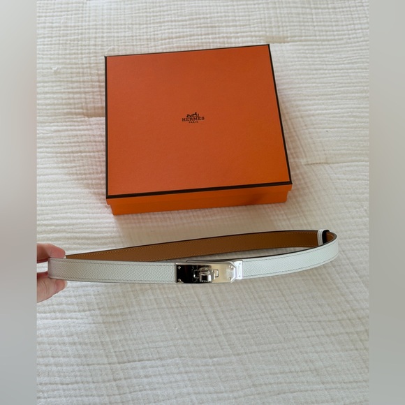 Hermes White Kelly Belt New - Picture 3 of 13